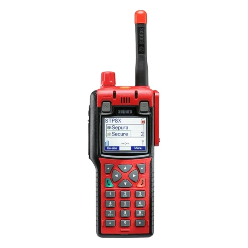 Sepura STP8X radio TETRA ATEX con teclado completo, vista frontal