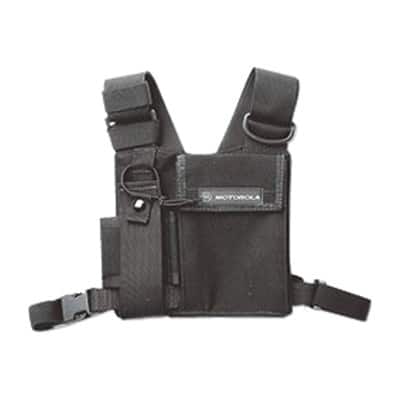 Motorola HLN6602 – Porta radio de pecho universal con soporte para radio, portalápices y bolsa con abrojo