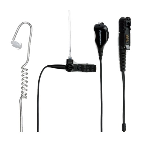 Motorola PMLN7269 – Kit de vigilancia de 2 cables con tubo translúcido, negro