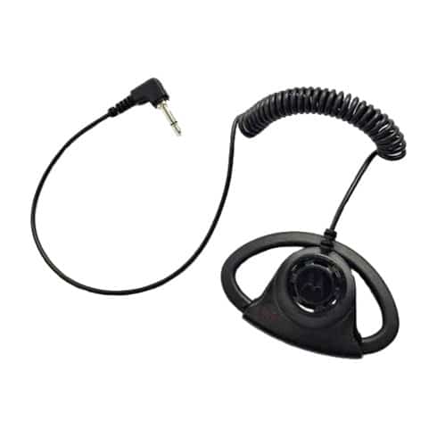 Motorola PMLN7396 – Auricular D-shell ajustable solo de recepción, para micrófono parlante remoto