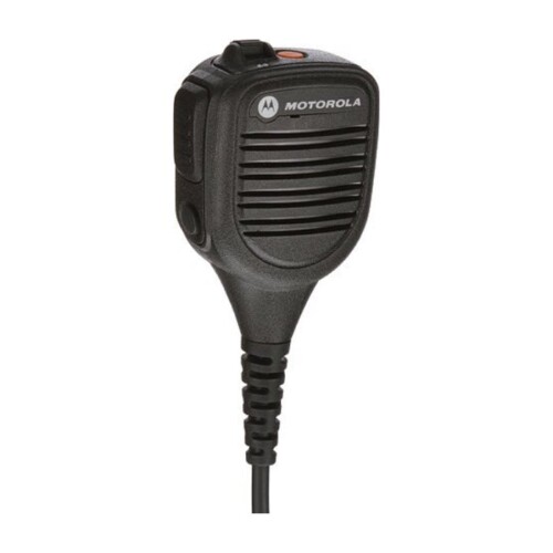 Motorola PMMN4046 – Micrófono parlante remoto IMPRES con control de volumen y botón de emergencia, IP57