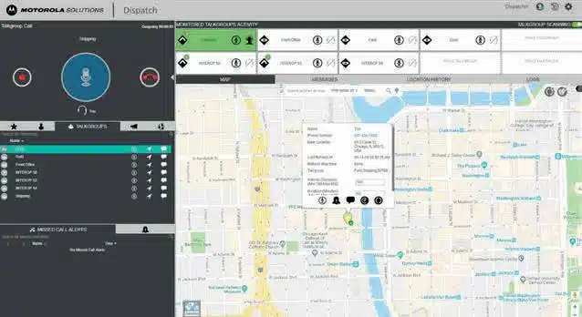WAVE PTX Dispatch: ubicación de usuarios en el mapa e historial de recorridos